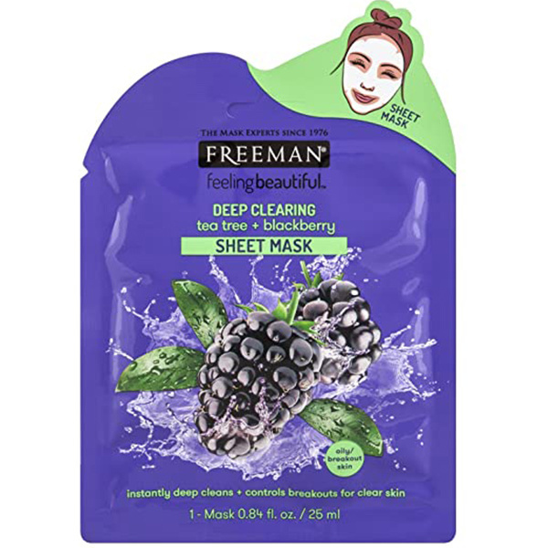 Mặt Nạ Freeman Deep Clearing Tea Tree & Blackberry 25ml 