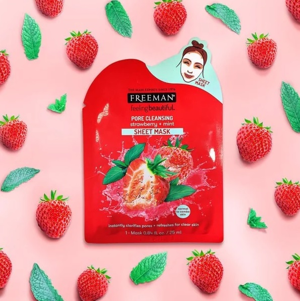 Mặt Nạ Freeman Pore Cleansing Strawberry & Mint 25ml 