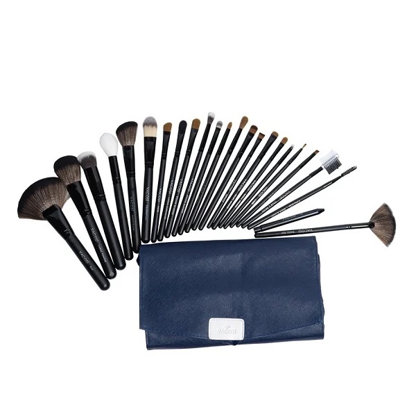 Bộ Cọ Vacosi Master Face Brush 24 Cây Bóp Da Xanh BC26 