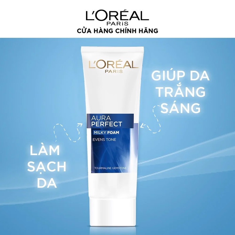 Sữa Rửa Mặt Loreal Aura Perfect Milky Foam Làm Sáng Da, Giảm Thâm Nám 100ml