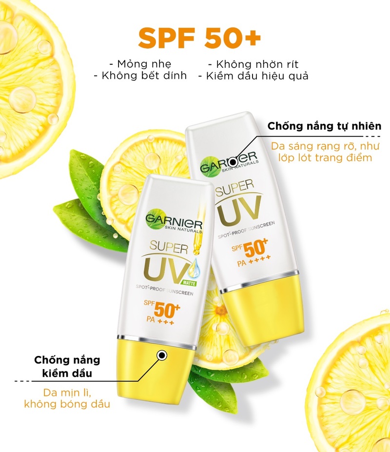 Kem Chống Nắng Garnier Light Complete Super UV Matte Kiềm Dầu & Sáng Da New 30ml
