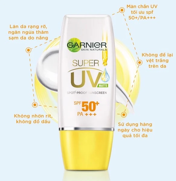 Kem Chống Nắng Garnier Light Complete Super UV Matte Kiềm Dầu & Sáng Da New Matte 30ml