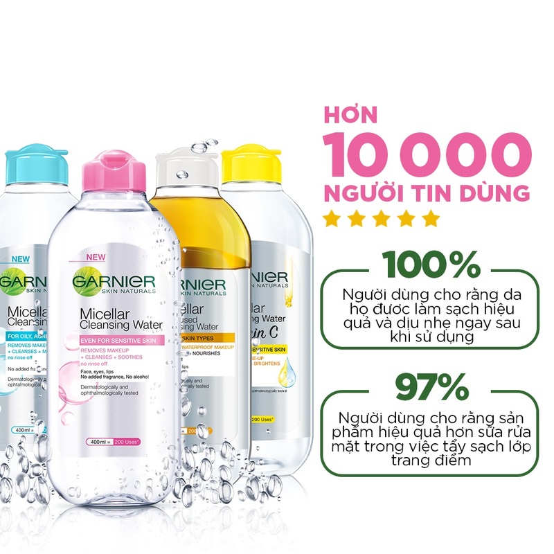 Nước Tẩy Trang Garnier Micellar Oil Infused Cleansing Water 400ml