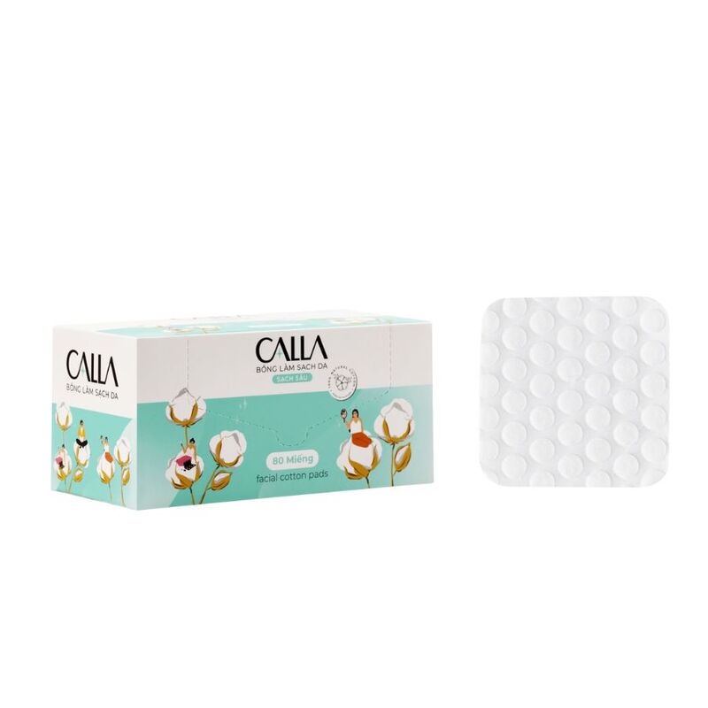 Bông Tẩy Trang Calla Sạch Sâu 80 PCS