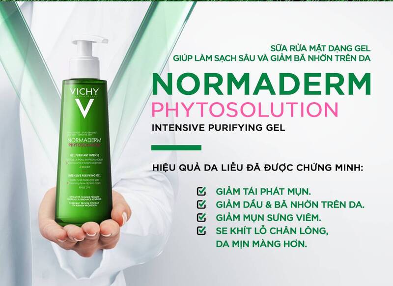 Gel Rửa Mặt Vichy Normaderm Phytosolution Làm Sạch Sâu Và Giảm Bã Nhờn 200ml