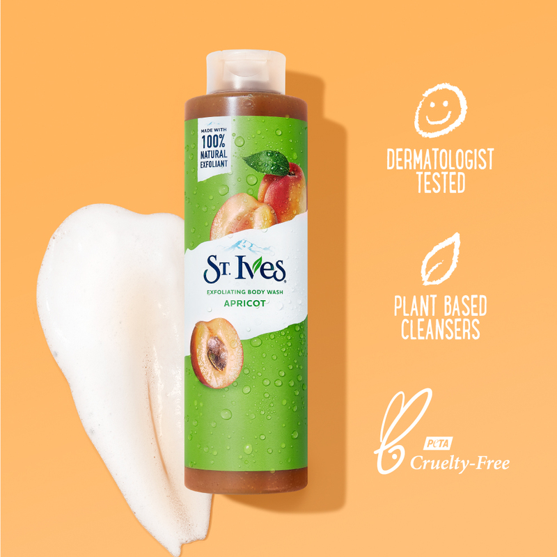Sữa Tắm St.Ives Tẩy Da Chết Chiết Xuất Mơ Tẩy Tế Bào Chết 473ml