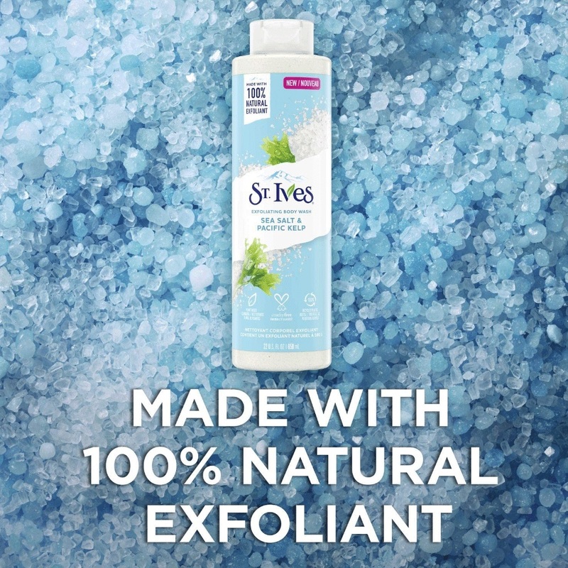 Sữa Tắm St.Ives Tẩy Da Chết Chiết Xuất Muối Biển Làm Sạch Sâu 650ml