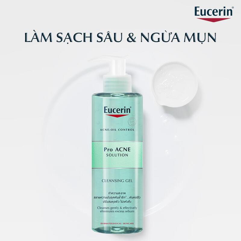 Gel Rửa Mặt Eucerin Pro ACNE Solution Cho Da Nhờn Mụn 400ml