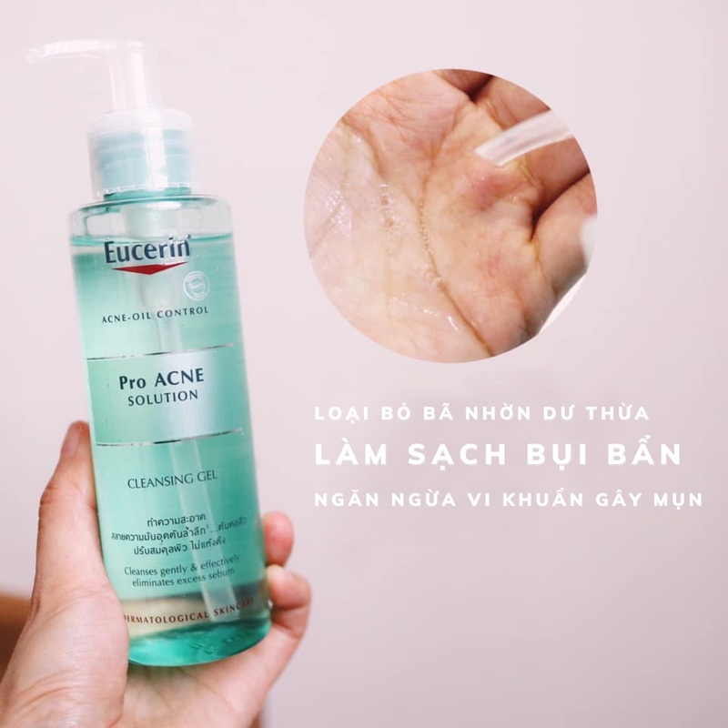 Gel Rửa Mặt Eucerin Pro ACNE Solution Cho Da Nhờn Mụn 400ml