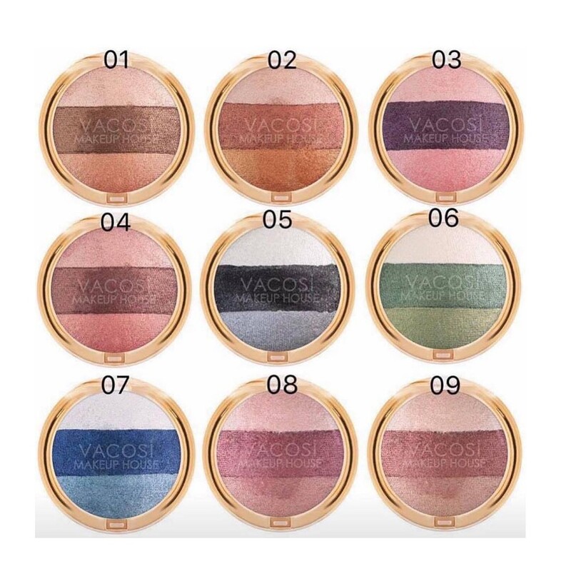 Phấn Mắt Vacosi Trio Eyeshadow 3 Màu Jeanie 5g
