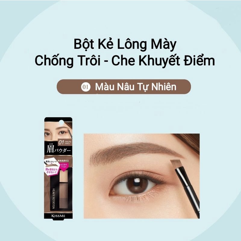 Bột Tán Mày Kissme Heavy Rotation Natural Powder Eyebrow 01 2.3g