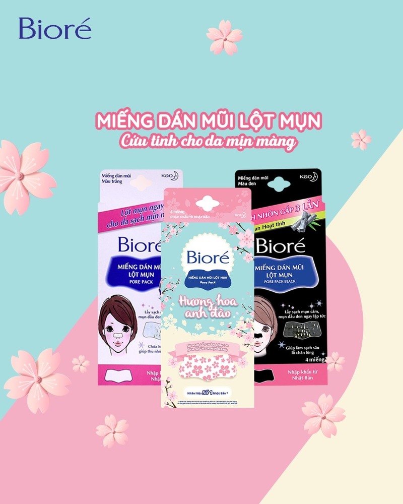 Miếng Dán Bioré Lột Mụn Mũi Không Hương 4PCS