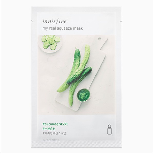 Mặt Nạ Innisfree My Real Squeeze Mask Dưa Leo 20ml (1 PCS)