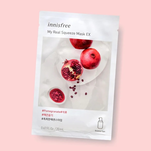 Mặt Nạ Innisfree My Real Squeeze Mask Lựu 20ml (10 PCS)