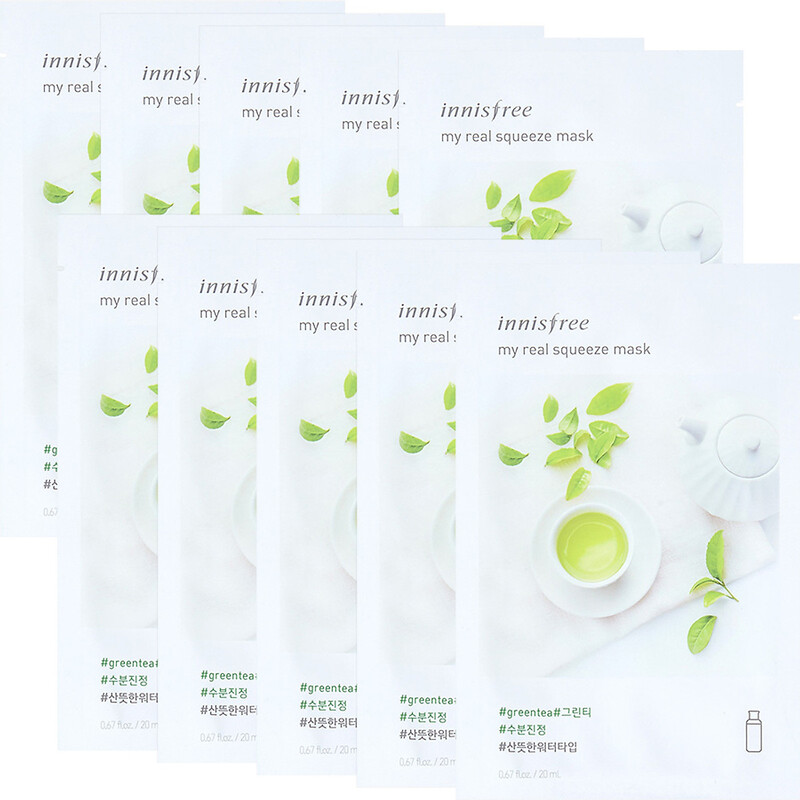 Mặt Nạ Innisfree My Real Squeeze Mask Trà Xanh 20ml (10 PCS)