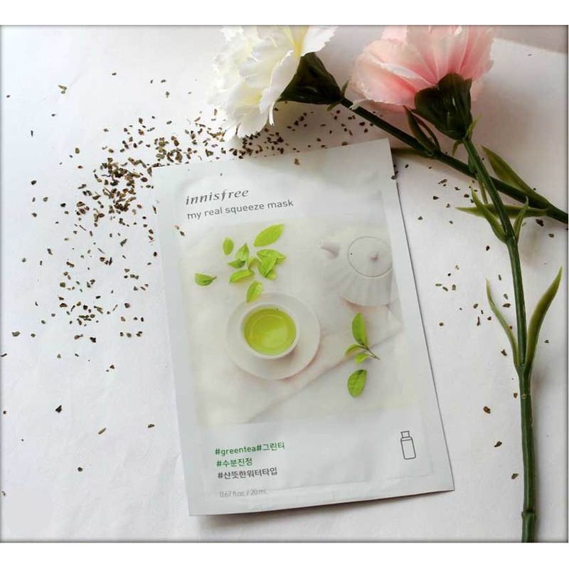 Mặt Nạ Innisfree My Real Squeeze Mask Trà Xanh 20ml (10 PCS)
