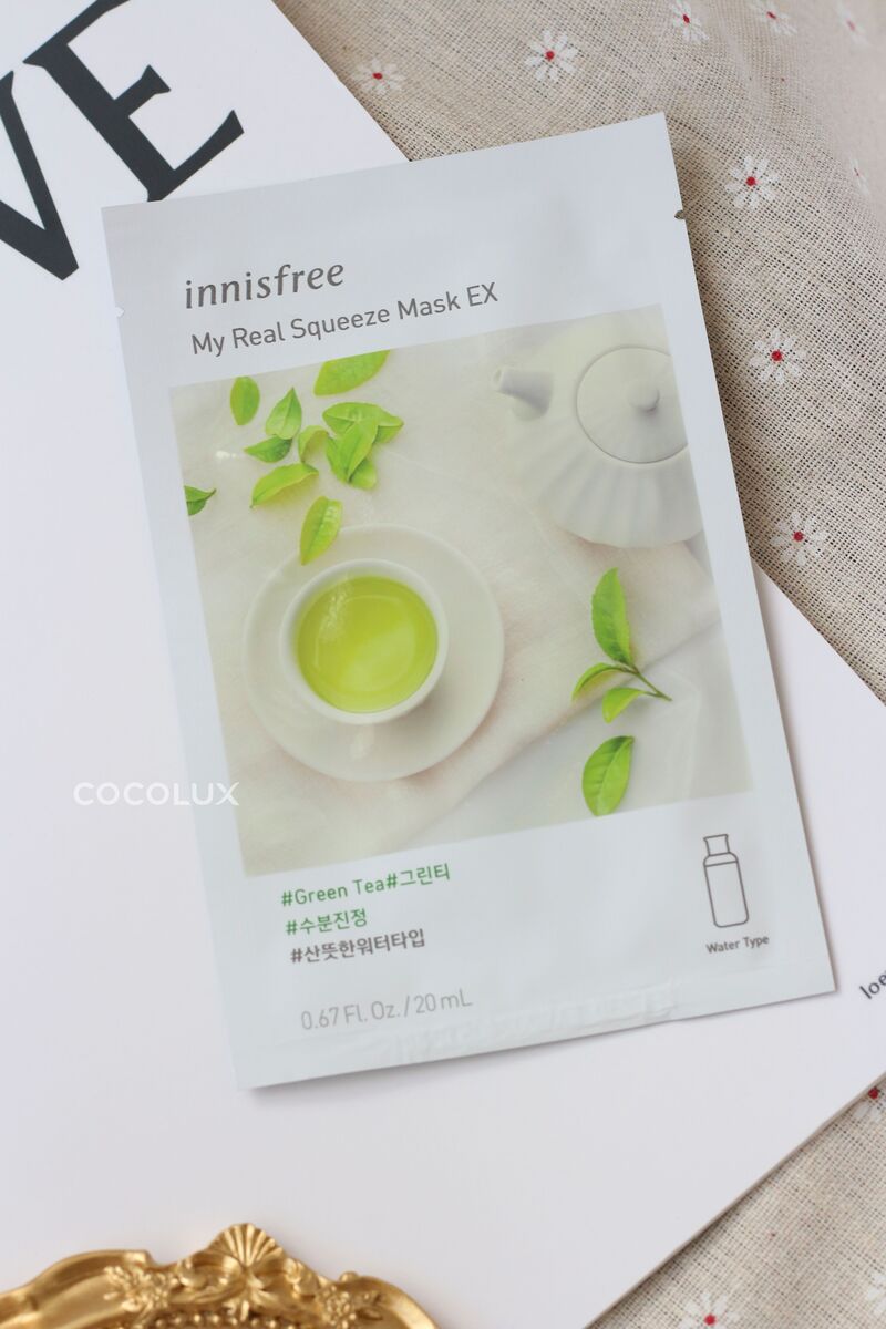 Mặt Nạ Innisfree My Real Squeeze Mask Trà Xanh 20ml (10 PCS)