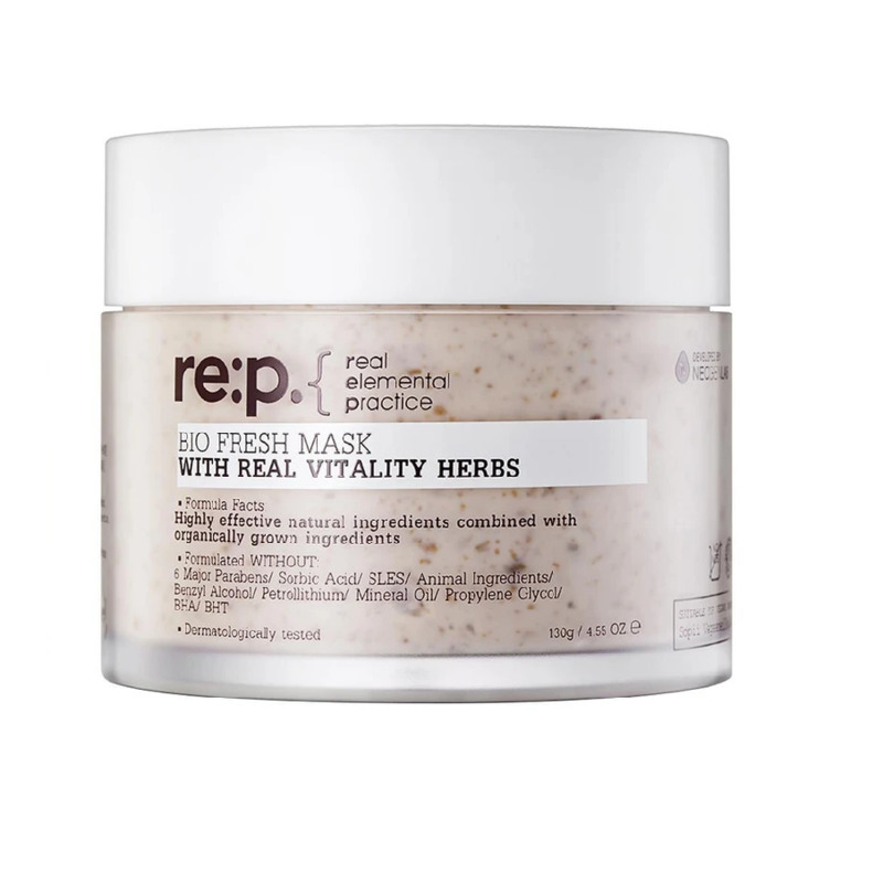 Mặt Nạ Đất Sét Re:p Bio Fresh Mask With Real Vitality Herbs Hoa Hồng Se Lỗ Chân Lông, Sáng Da 130g