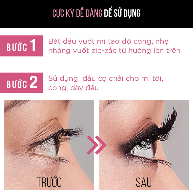 ​​Mascara Maybelline Hyper Curl Waterproof Làm Dài, Dày Và Cong Mi mini 4.5ml