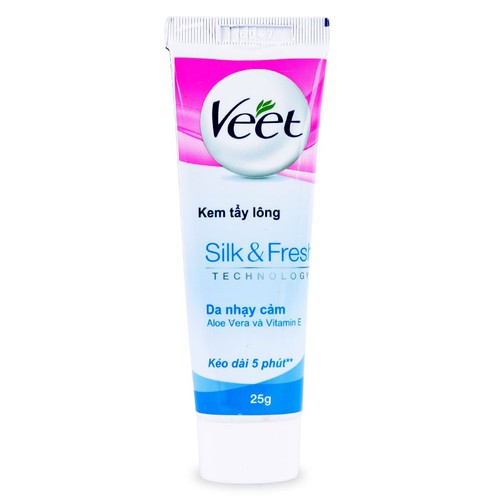 Kem Tẩy Lông Veet Silk & Fresh Dành Cho Da Nhạy Cảm 25g