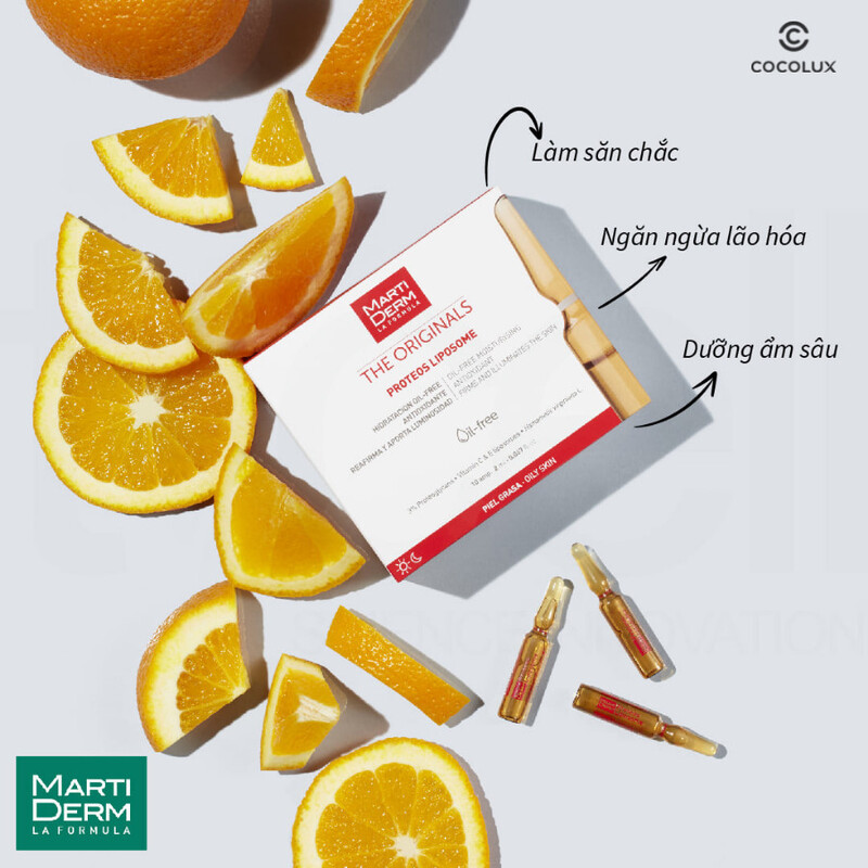Tinh chất MartiDerm The Originals Proteos Liposome Chống Oxy Hóa & Điều Tiết Bã Nhờn  30 Ống