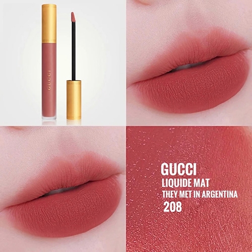 Son Kem Gucci Rouge Liquid Matte Lip Colour 208 They Met In Argentina 6.5ml