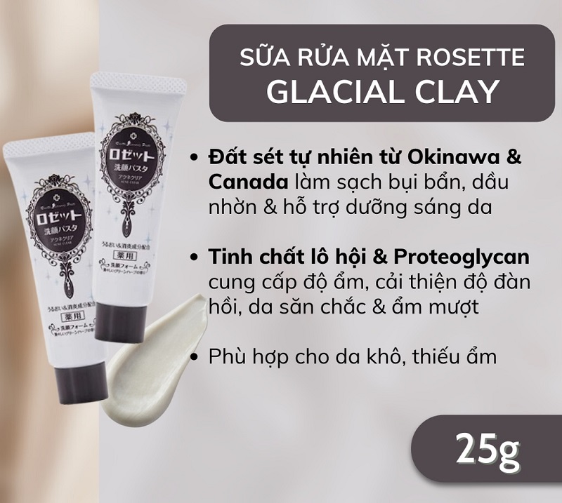 Sữa Rửa Mặt Rosette Dưỡng Ẩm 25g