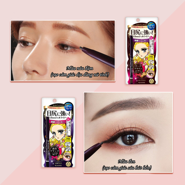 Dạ Kẻ Mắt Kiss Me Heroine Make Smooth Liquid Eyeliner 02 Nâu