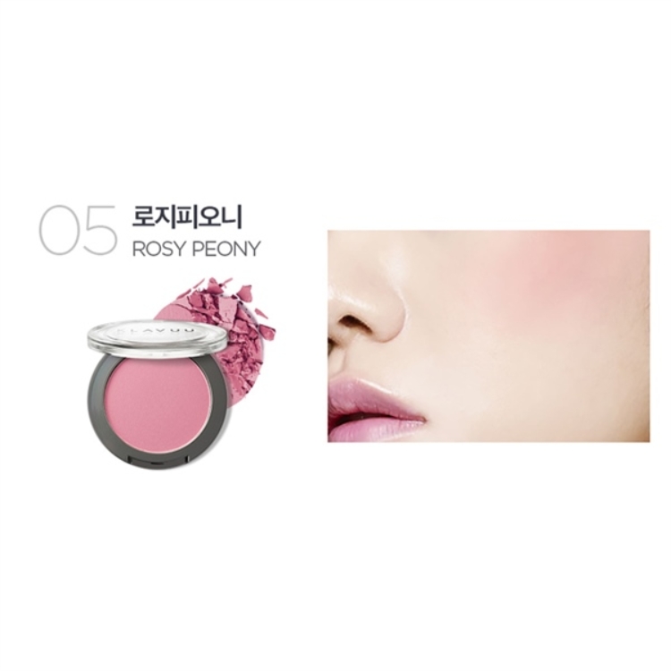 Phấn Má Klavuu Urban Pearlsation Natural Powder Blusher - 05 Soft Peony