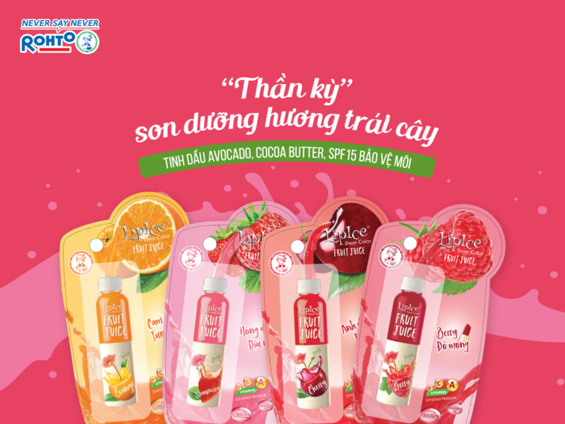 Son Dưỡng Lipice Sheer Color Fruit Juice Anh Đào Đỏ Tươi 4g