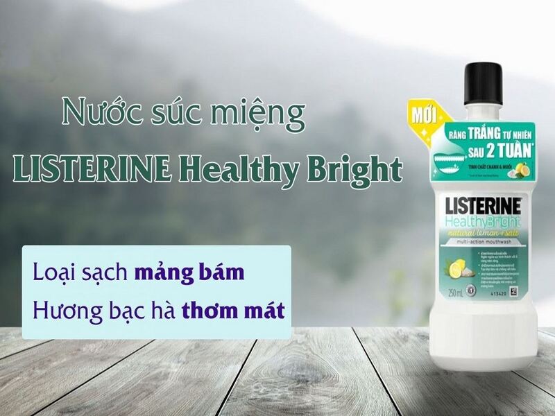 Nước Súc Miệng Listerine Healthy Bright (250ml)
