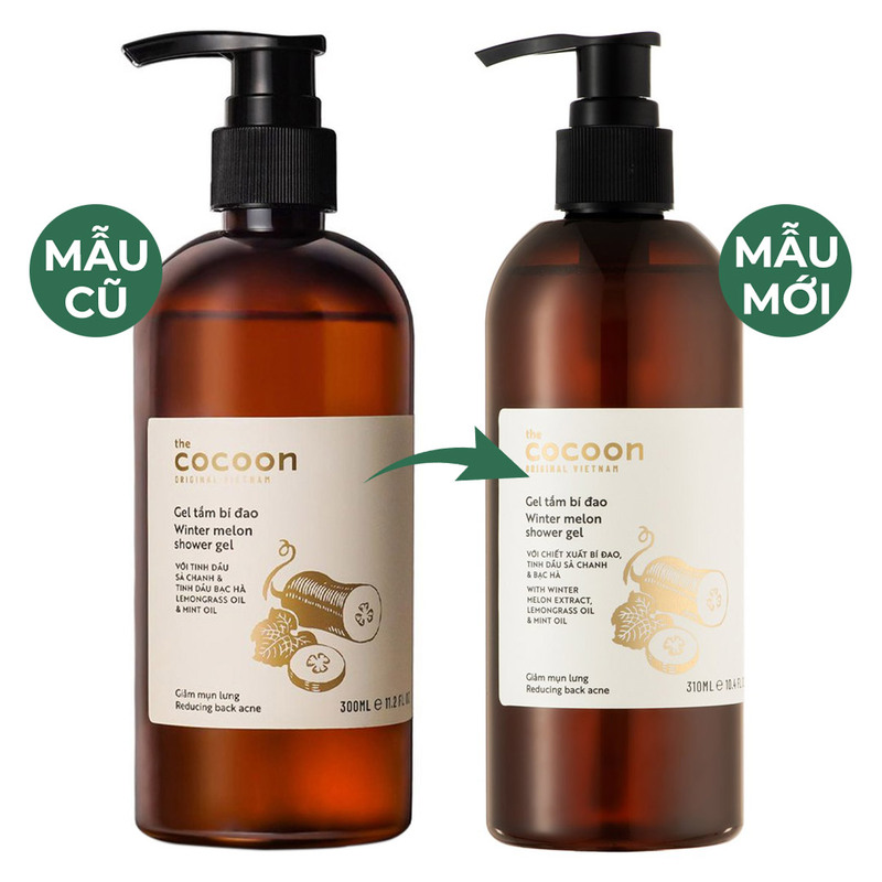 Gel Tắm Cocoon Bí Đao Làm Giảm Mụn Lưng 310ml