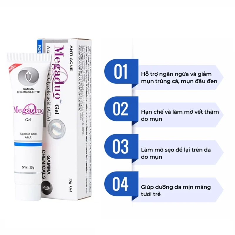 Gel Dưỡng Megaduo Giảm Mụn Và Vết Thâm 15g (Mẫu Mới)