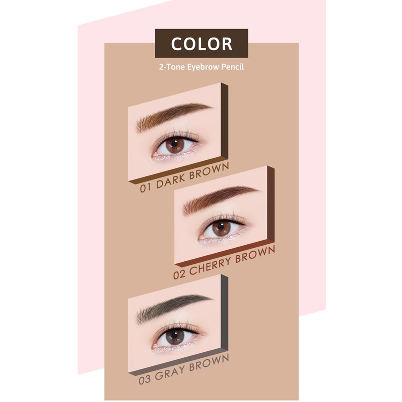 Chì Kẻ Mày Cathy Doll 2 Màu Trong 1 02 Cherry Brown 1g+1g 