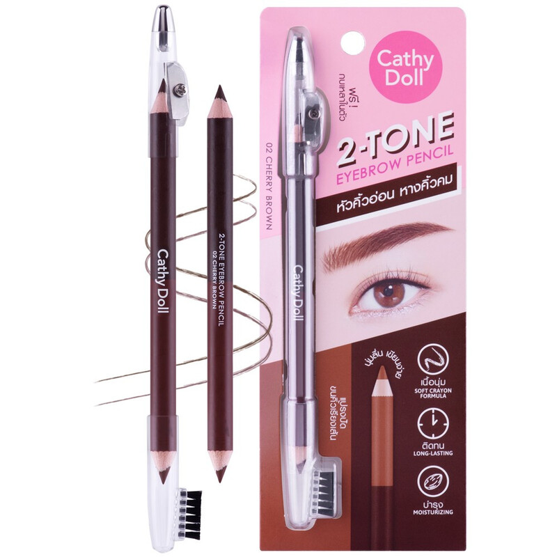 Chì Kẻ Mày Cathy Doll 2 Màu Trong 1 02 Cherry Brown 1g+1g 