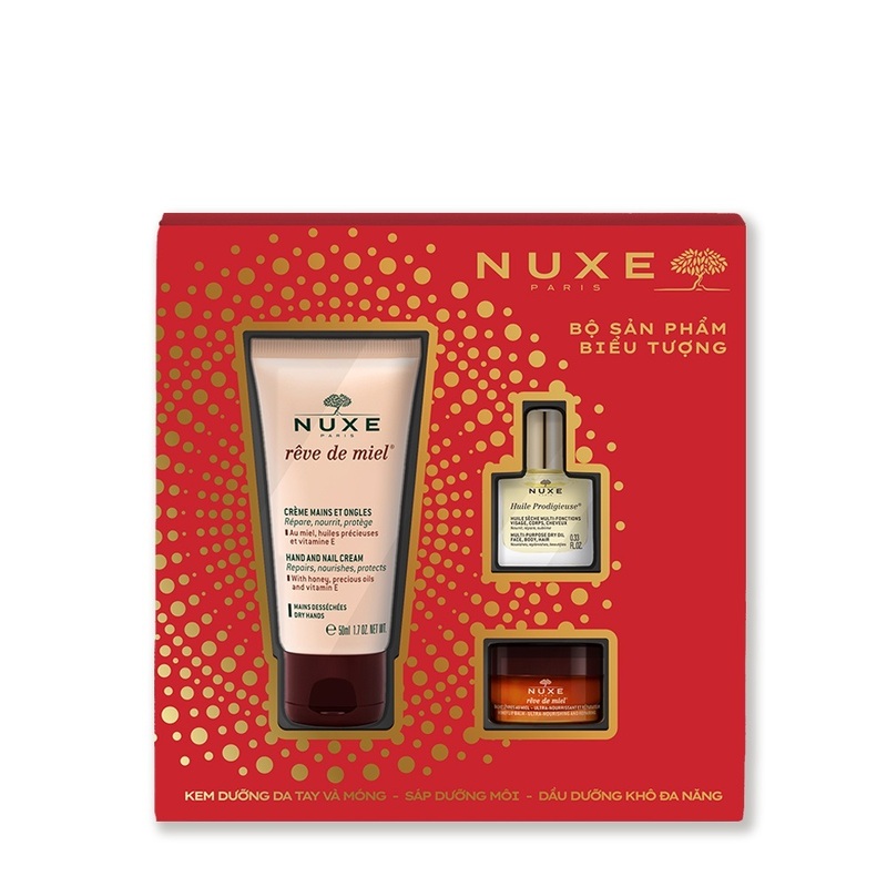 Bộ Sản Phẩm Nuxe Dưỡng Da Tay + Sáp Dưỡng Môi + Dầu Đa Năng