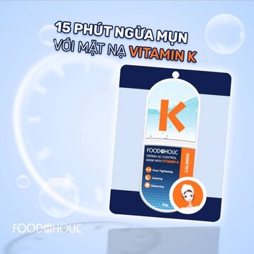 Mặt Nạ Food A Holic -  Vitamin K Tái Tạo Da, Giảm Sưng 1 PCS