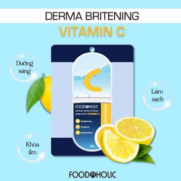 Mặt Nạ Food A Holic - Vitamin C Dưỡng Sáng, Mờ Thâm 1 PCS