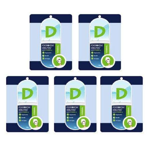 Mặt Nạ Food A Holic - Vitamin D Dưỡng Ẩm, Ngừa Mụn 5 PCS