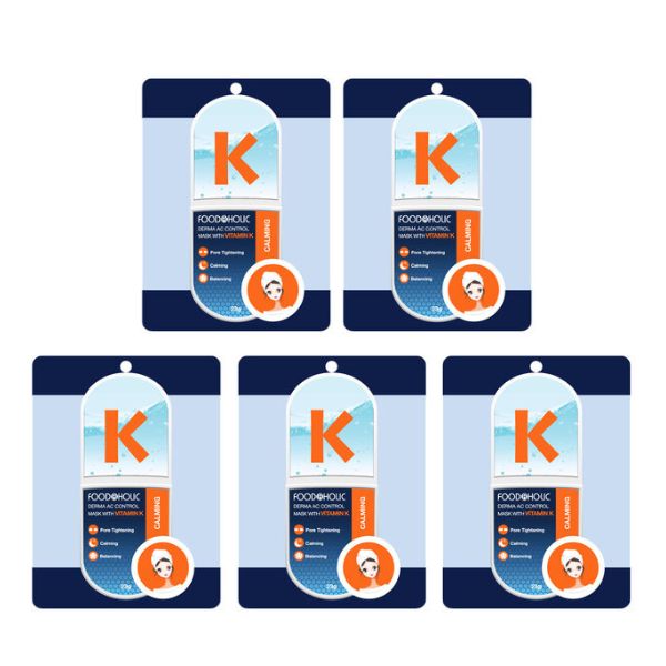 Mặt Nạ Food A Holic - Vitamin K Tái Tạo Da, Giảm Sưng 5 PCS