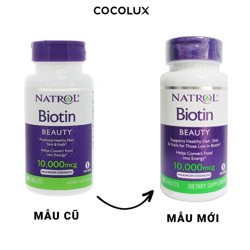 Viên Uống Natrol Biotin Giúp Mọc Tóc 100 viên