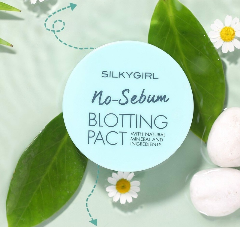 Phấn Phủ Silkygirl No-Sebum Blotting Pact Natural Không Màu Dạng Nén Kiềm Dầu 7g