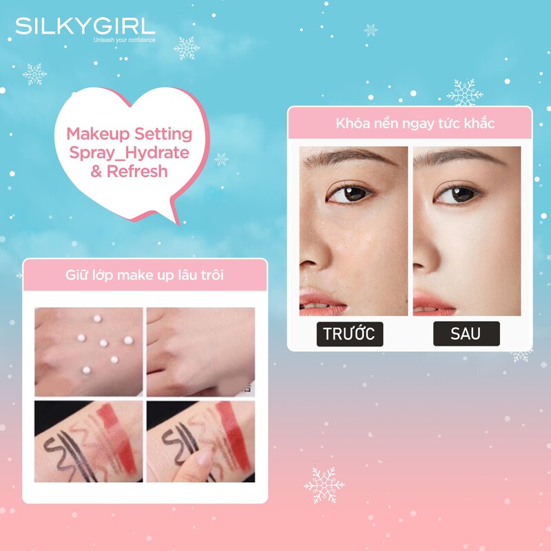 Xịt Giữ Lớp Trang Điểm Silkygirl Lâu Trôi 70ml