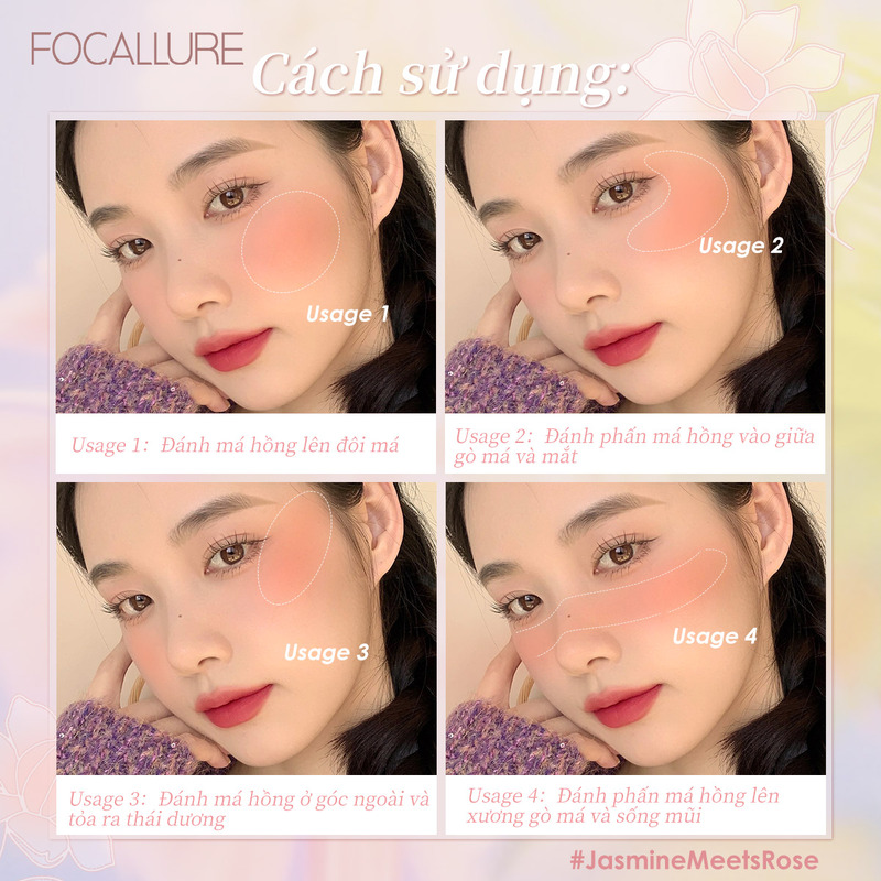 Phấn Má Focallure Perfection Velvet Blush FA235 Tone 302 3.7g