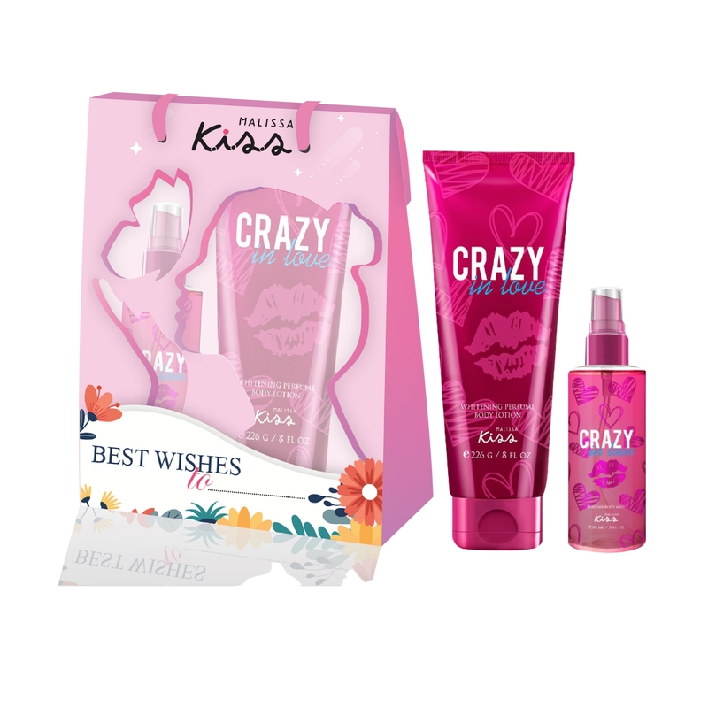 Bộ Sản Phẩm Malissa Kiss Dưỡng Thể & Xịt Thơm Crazy in Love