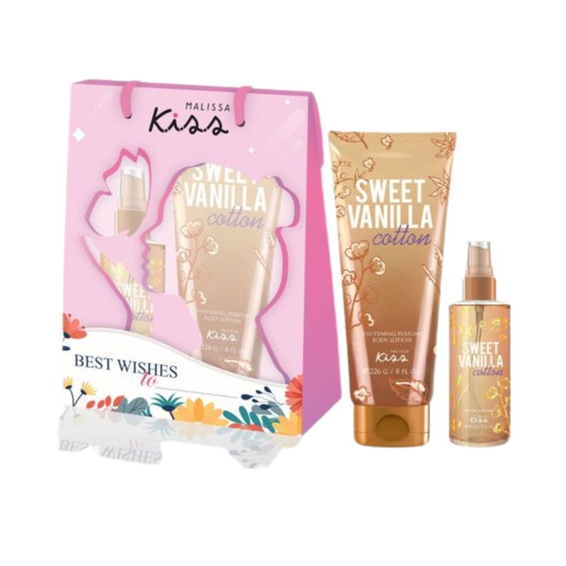 Bộ Sản Phẩm Malissa Kiss Dưỡng Thể & Xịt Thơm Sweet Vanilla