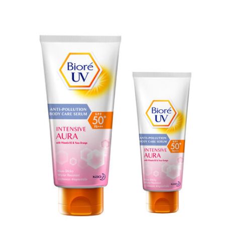 Serum Chống Nắng Dưỡng Thể Trắng Da Bioré UV Anti-Pollution Body Care Serum Intensive Aura SPF 50+/PA+++ (Mã Mới)
