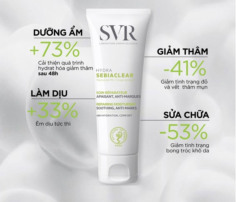 Kem Dưỡng SVR Sebiaclear Hydra Dành Cho Da Dầu Mụn Giảm Thâm 40ml