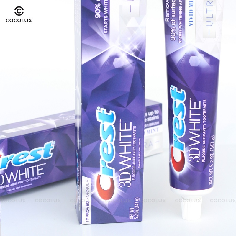 Kem Đánh Răng Crest 3D White Advanced Triple Whitening 147g