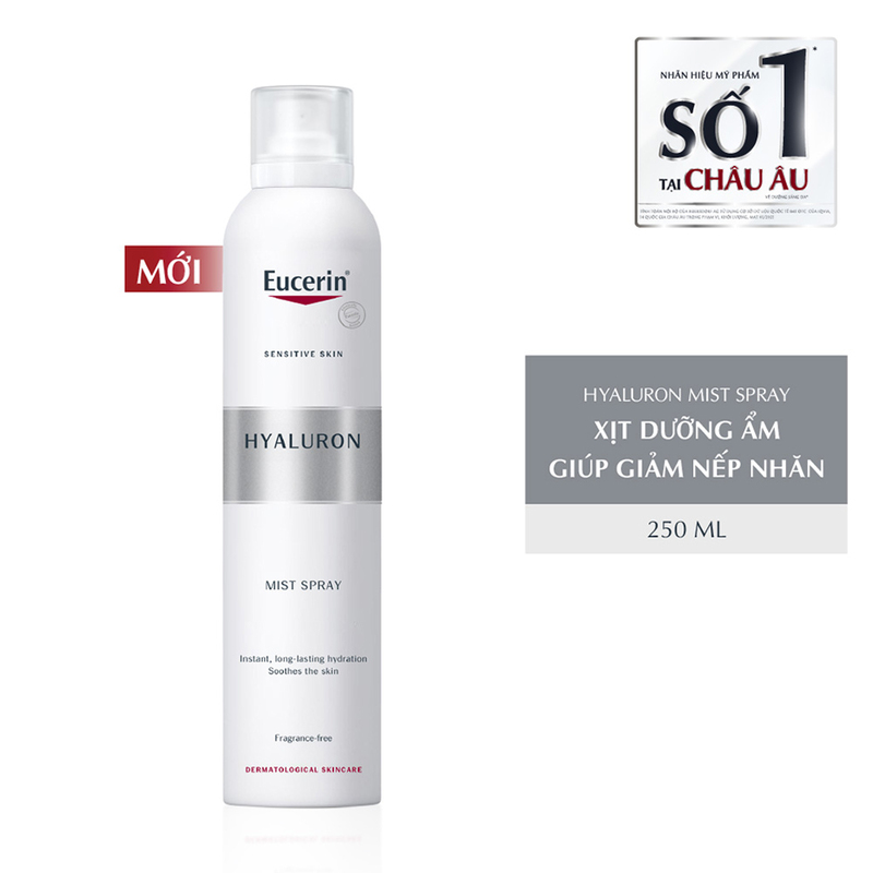Xịt Khoáng Eucerin Hyaluron Mist Spray Cấp Ẩm Cho Da Nhạy Cảm 250ml